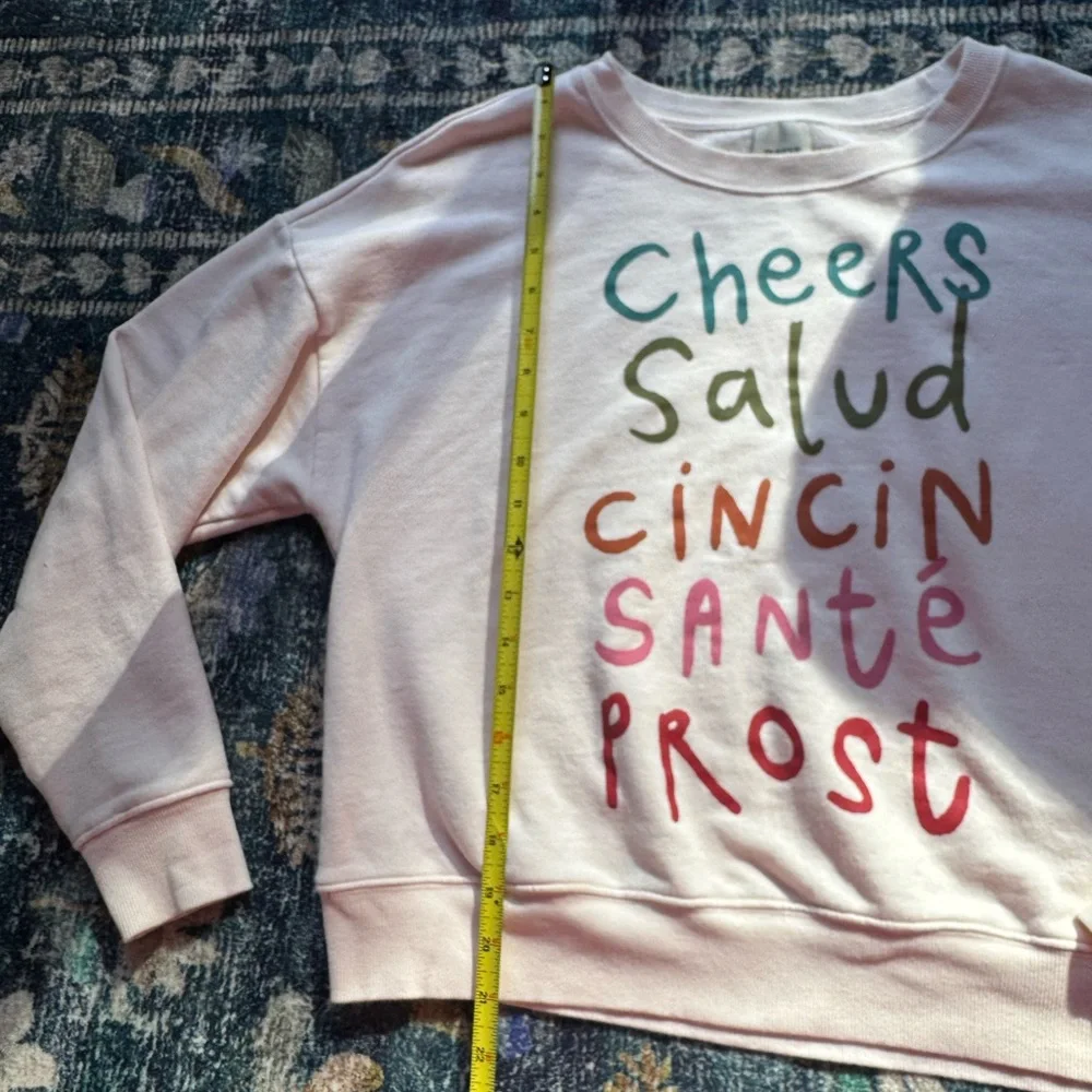 Maeve x Jordan Nickson Art Cheers Multicolor Graphic Sweatshirt - Picture 3 of 6